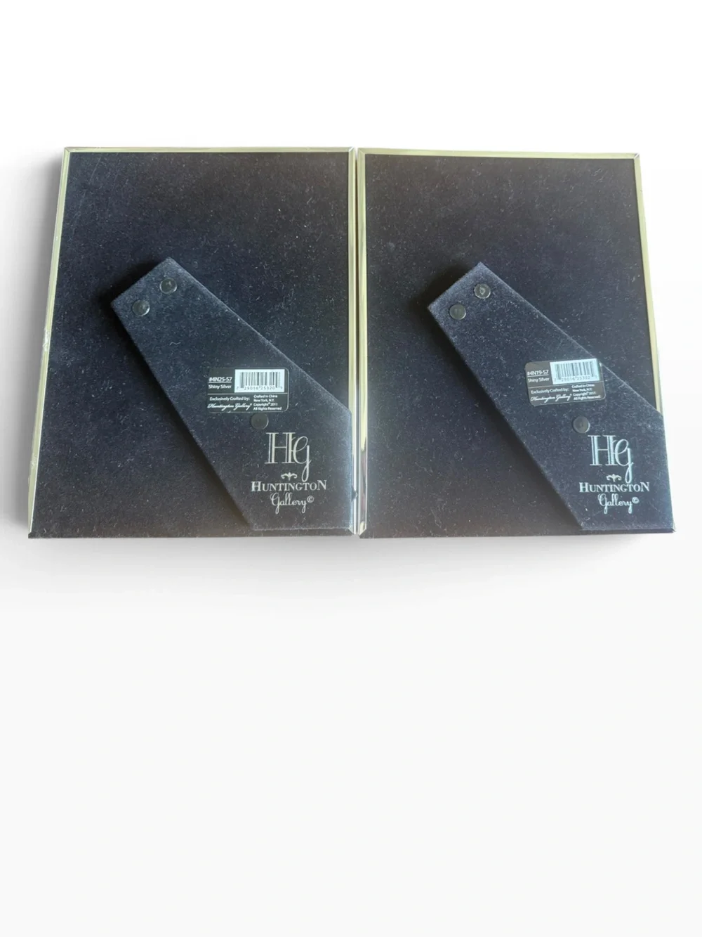 Huntington Gallery 5x7 Silver Picture Frames Set of 2 Ornate Tabletop Easel